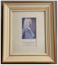 GEORGE FREDERIC HANDEL,RARE 1940s FRAMED SKETCHED PRINT.ATTRIBUTED TO DENNER