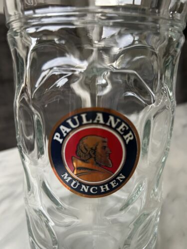 Paulaner Munchen Beer Stein (1 Litre Glass) German Drinking Oktoberfest - Picture 2 of 4