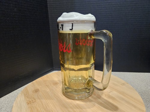 Coors Glass Beer Mug Tip Jar Coin Bank Mancave Vintage Collectible - Picture 7 of 15