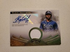 RANDY AROZARENA 2023 TOPPS TIER ONE PATCH AUTOGRAPH RAYS AUTO T1AR-RA 77/99