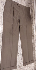 Lauren Ralph Lauren Men's Taupe Pleated Front Cuffed Dress Pants 34X30