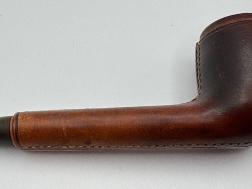 Longchamp France Leather Wrapped Tobacco Smoking Estate Pipe France - Picture 11 of 16