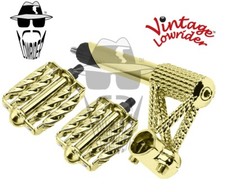 Vtf LOWRIDER Line Twisted 22.2 Stem Double Square Twisted 1/2 Pedals Gold