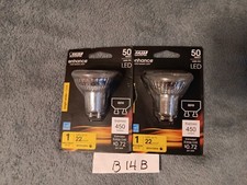 2 Feit Enhance 50W Uses 6W GU10 Dimmable Bright White Flood Bulbs