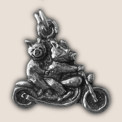 HOGS ON MOTORCYCLE ZIPPER PULL biker leather harley motorcycle hd biker backpack