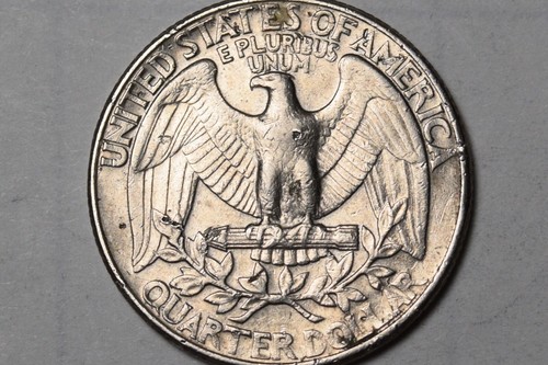 Rare 1987 P Quarter Coin, Error Filled Mint Mark - Picture 3 of 3