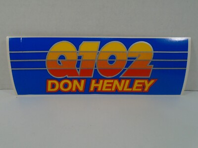 Henley Sticker OLD DALLAS ROCK & ROLL RADIO STATION--Q102 DON HENLEY BUMPER STICKER ...