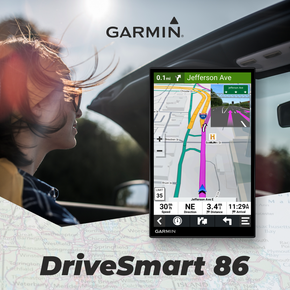 Garmin DriveSmart 86 8inch Car GPS Navigator with Bright Crisp High