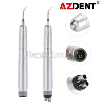 AZDENT Dental Ultrasonic Air Perio Scaler Handpiece Hygienist 2/4-Hole + 3 Tips