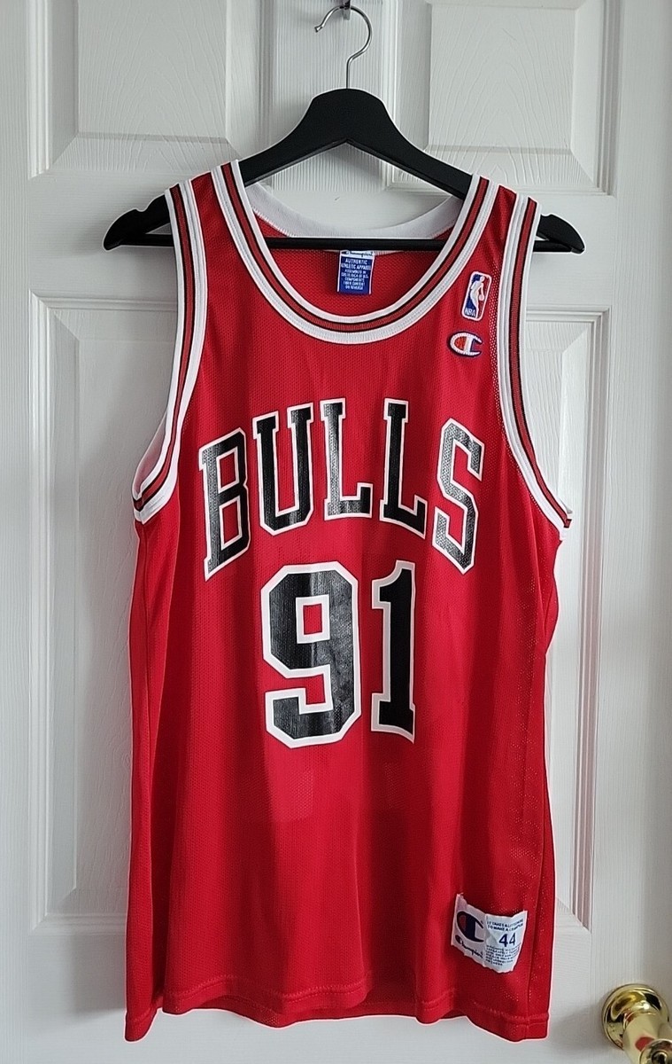 BULLS RODMAN 91 ゲームシャツ Vintage Dennis Rodman #91 Chicago Bulls NBA Basketball
