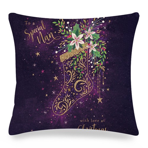 Silent Night Holy Night Xmas Throw Pillow Covers Winter Christmas Cushion Case - Picture 33 of 48