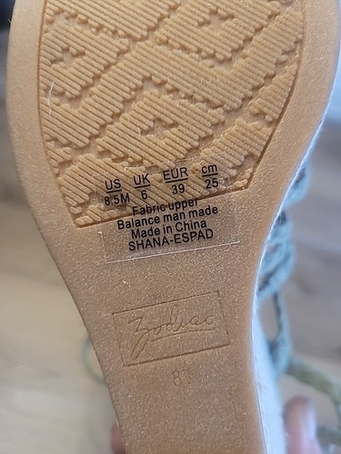 Zodiac Womens Espadrille Pistachio Green Wedge Sandals 8.5 M Beach Cottagecore - Picture 7 of 11