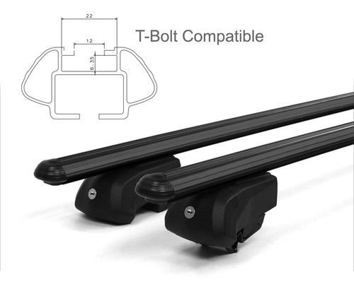 Black Cross Bars For Roof Rails To Fit Ford Mondeo V Estate 2015+ 75KG Lockable - Picture 6 of 9