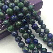 2.0mm Hole Chrysocolla Smooth Round Beads 6mm 8mm 10mm 15.5" Strand