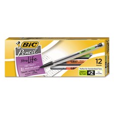 Bic nongrip mechanical pencils, 0.7mm, assorted clip/Black barrel, 12/pk (070330900851)