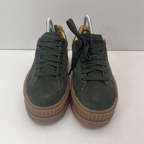 Puma Fenty By Rihanna Suede Cleated Creeper Platform Womens Green Sneakers Size8 - Picture 3 of 8