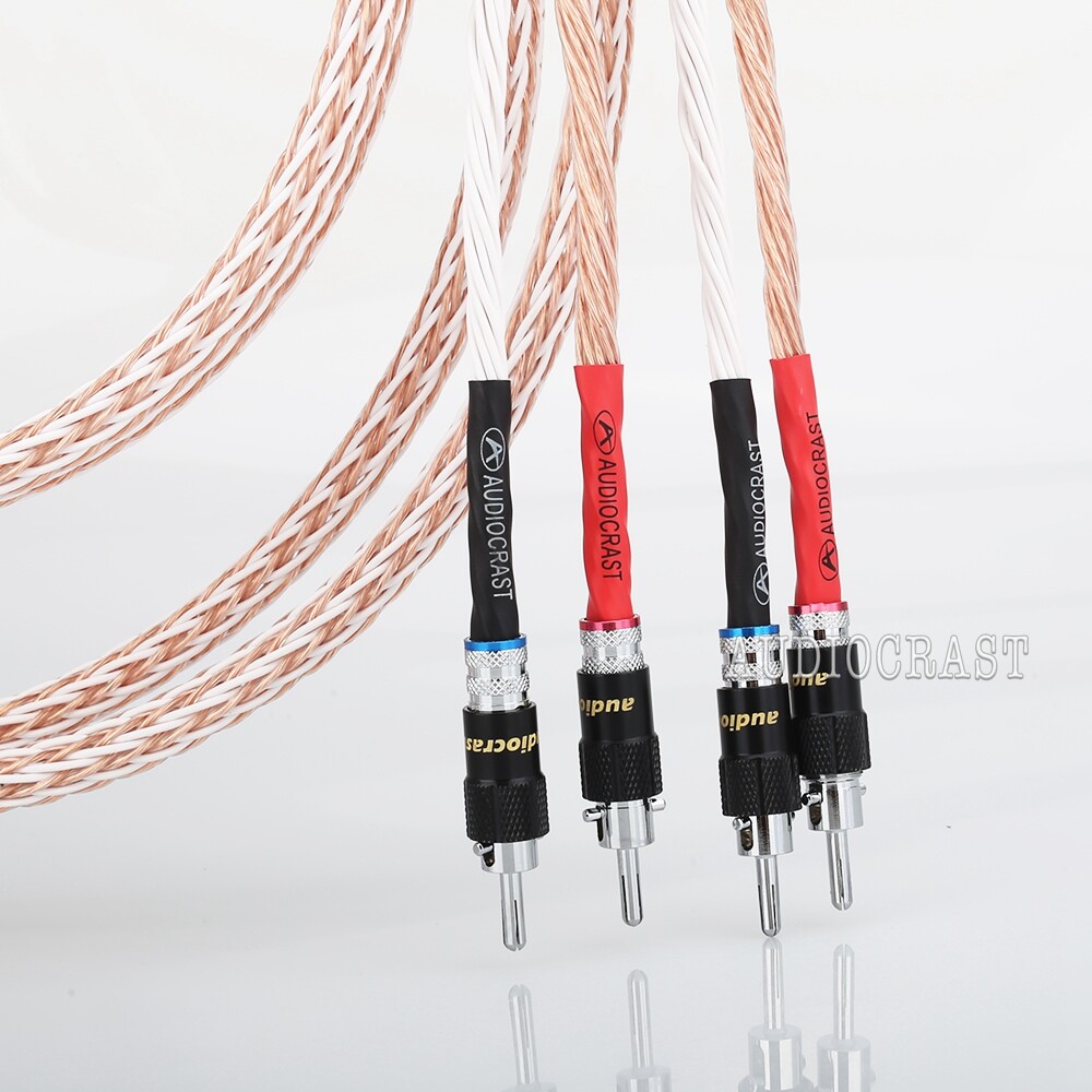 Audiocrast Oxygen Free Copper (OFC) HighEnd Hifi Speaker Cable 2x2.5m