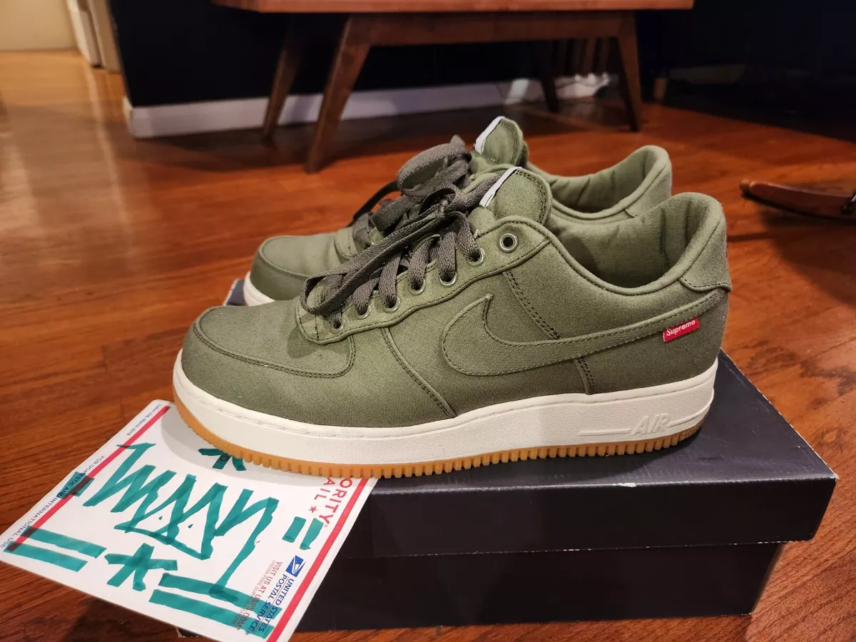 Supreme x Nike Air Force 1 Low NRG Sz10. Olive cargo khaki. eBay