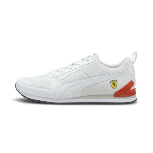Men Puma Ferrari Track Racer Motorsport Shoes Size 13 White Red Yellow 306858 02 - Picture 8 of 12
