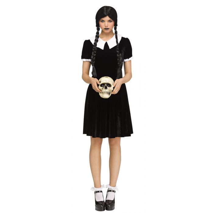 The Addams Family Wednesday Addams Wednesday Party Black Dress Cosplay  Women NEW