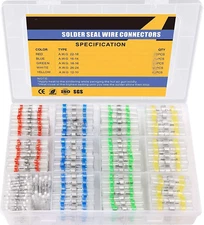 Heat Shrink Wire Connectors kit Solder Seal Sleeve Butt Terminals Waterproof Set