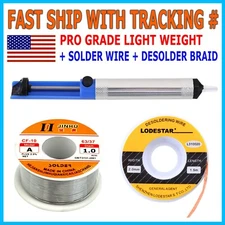 Solder Sucker Desoldering Pump & Braid Soldering Iron Suction Removal Tool