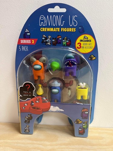 Among us Action Figures Crewmate & Accessories Series 2 Set of 5 Characters New