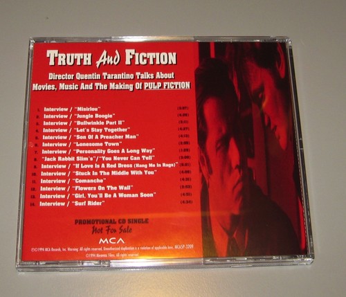 Wahrheit und Fiktion - Regisseur Quentin Tarantino spricht über Pulp Fiction Promo CD - Bild 2 von 4