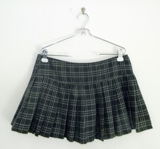 Royal Bones by DAANG Pleated Mini Skirt Plaid Goth Punk DARK ACADEMIA Hot Topic