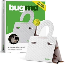 Bugmd Clothes Moth Boss Traps (6 Count, Green) - Sticky Glue Bug Repellent Phero