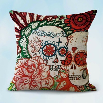 sugar skull throw pillows