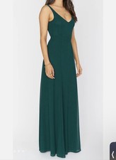 Show me your MUMU | Jenn Maxi Bridesmaid Dress | NWT | Emerald Chiffon | SZ M