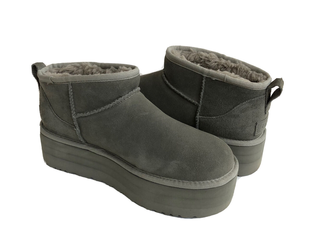 UGG CLASSIC ULTRA MINI PLATFORM MOSS GREEN SHEARLING BOOT US UGG CLASSIC ULTRA MINI PLATFORM MOSS GREEN SHEARLING BOOT US