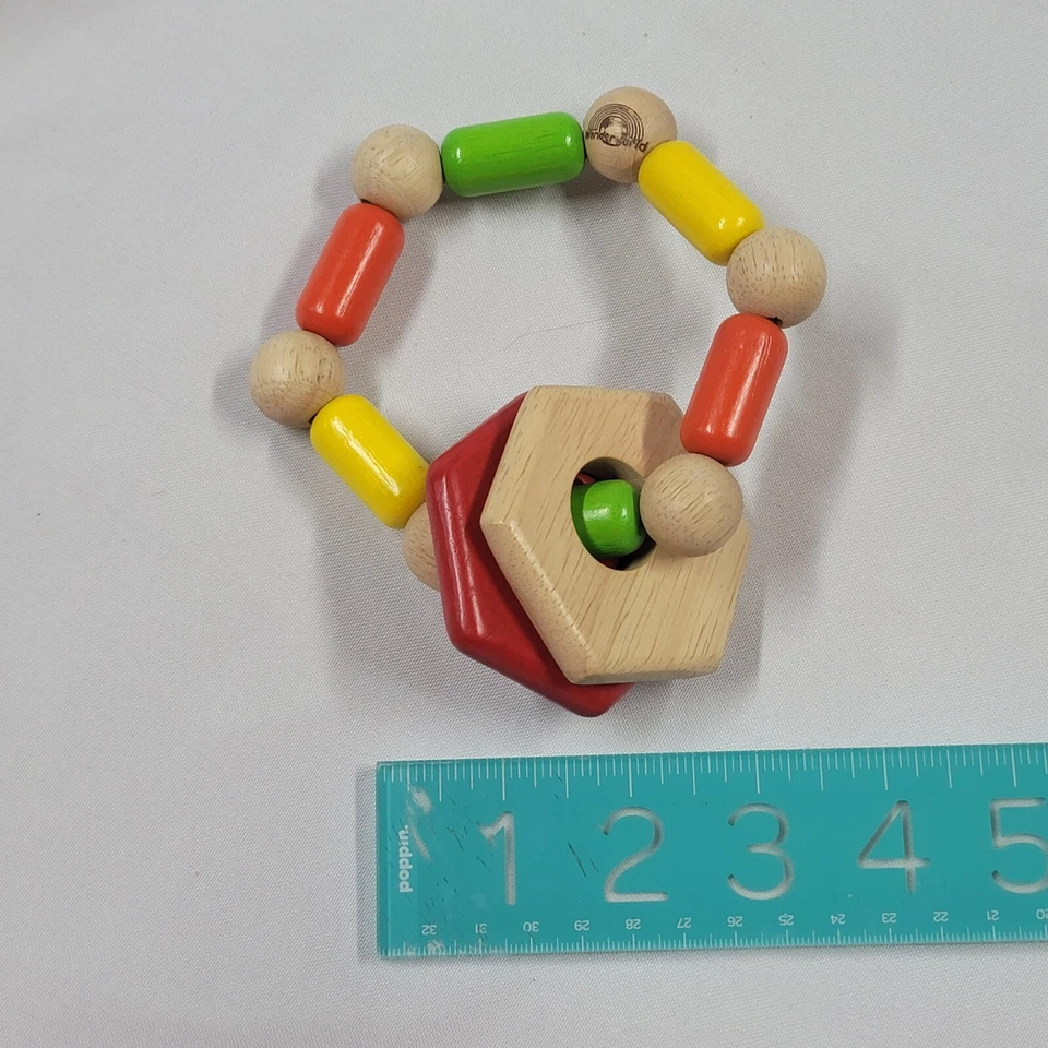 Juguete de madera para bebé Wonderworld mordedor de dentición agarre sonajero Foto 3 de 3