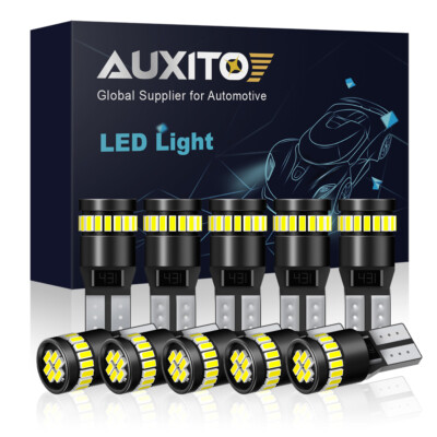 10X AUXITO T10 2825 194 168 Map Dome License Plate LED White Light Canbus Bulb