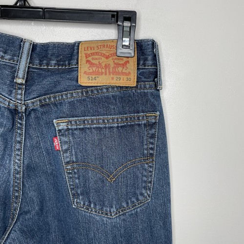 LEVIS 514 Jeans Men 29 x 30 Straight-Leg Regular-Fit Cotton Stretch - Picture 4 of 9