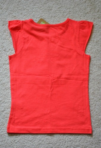 Crazy 8 Girls' Coral Red Short Sleeves T-Shirt - Size 4 - Picture 3 of 3