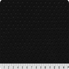 Black Minky Dimple Dot Fabric - 60" Wide - Sold by the Yard Bolt