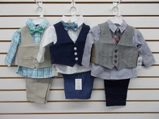 Infant Boys Nautica $50 4pc Assorted Vest Suits Size 3/6 Months - 6/9 Months