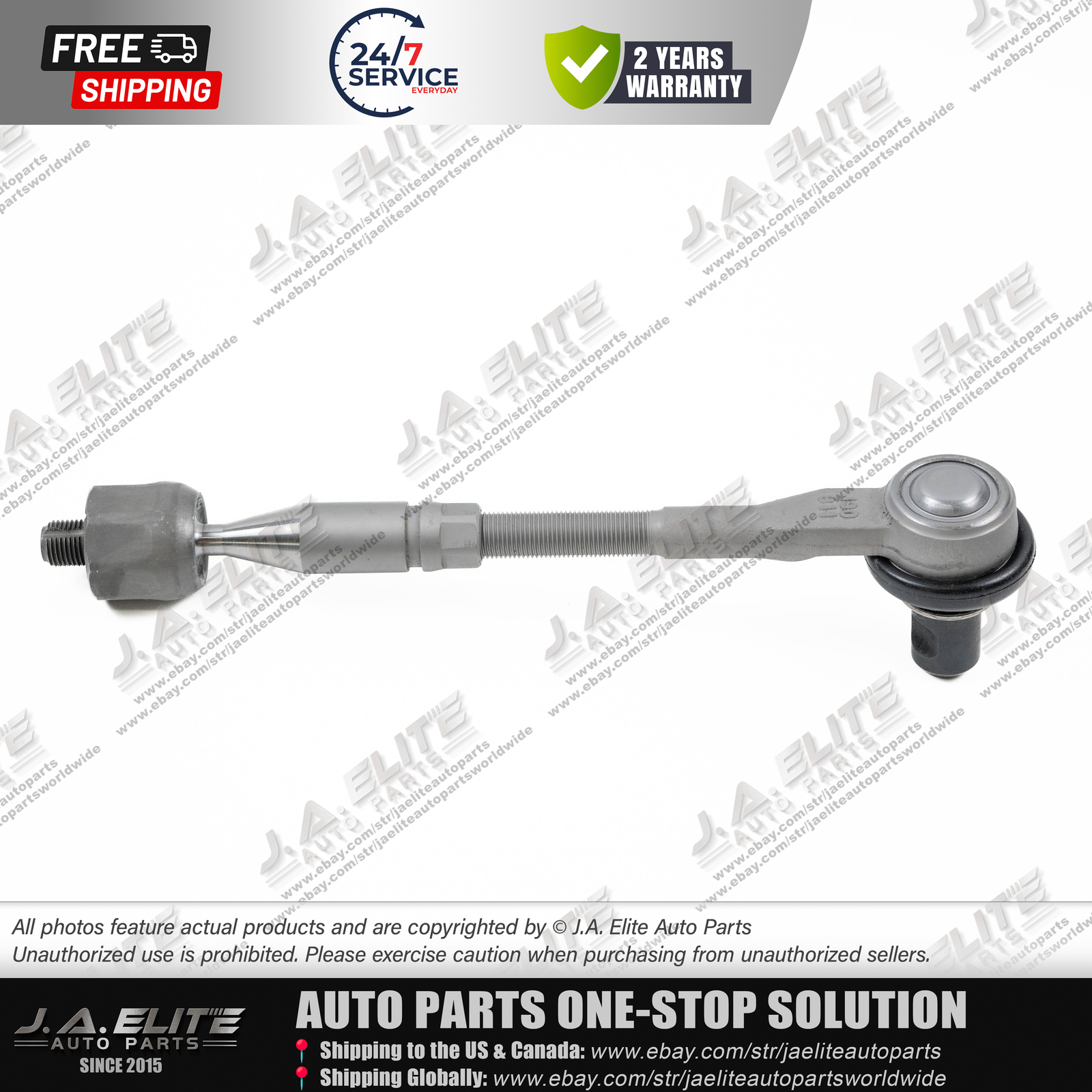 2pcs Front Inner & Outer Tie Rod Ends for Bentley Continental Flying Spur