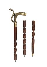 HANDMADE KING COBRA SNAKE HEAD HANDLE WOODEN CANE VINTAGE REPLICA WALKING STICK