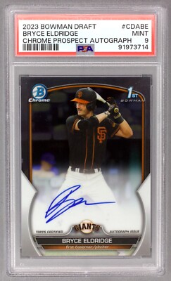 2023 Bowman Draft - Bryce Eldridge Chrome 1st Auto #CDA-BE (AU, RC) PSA 9 MINT