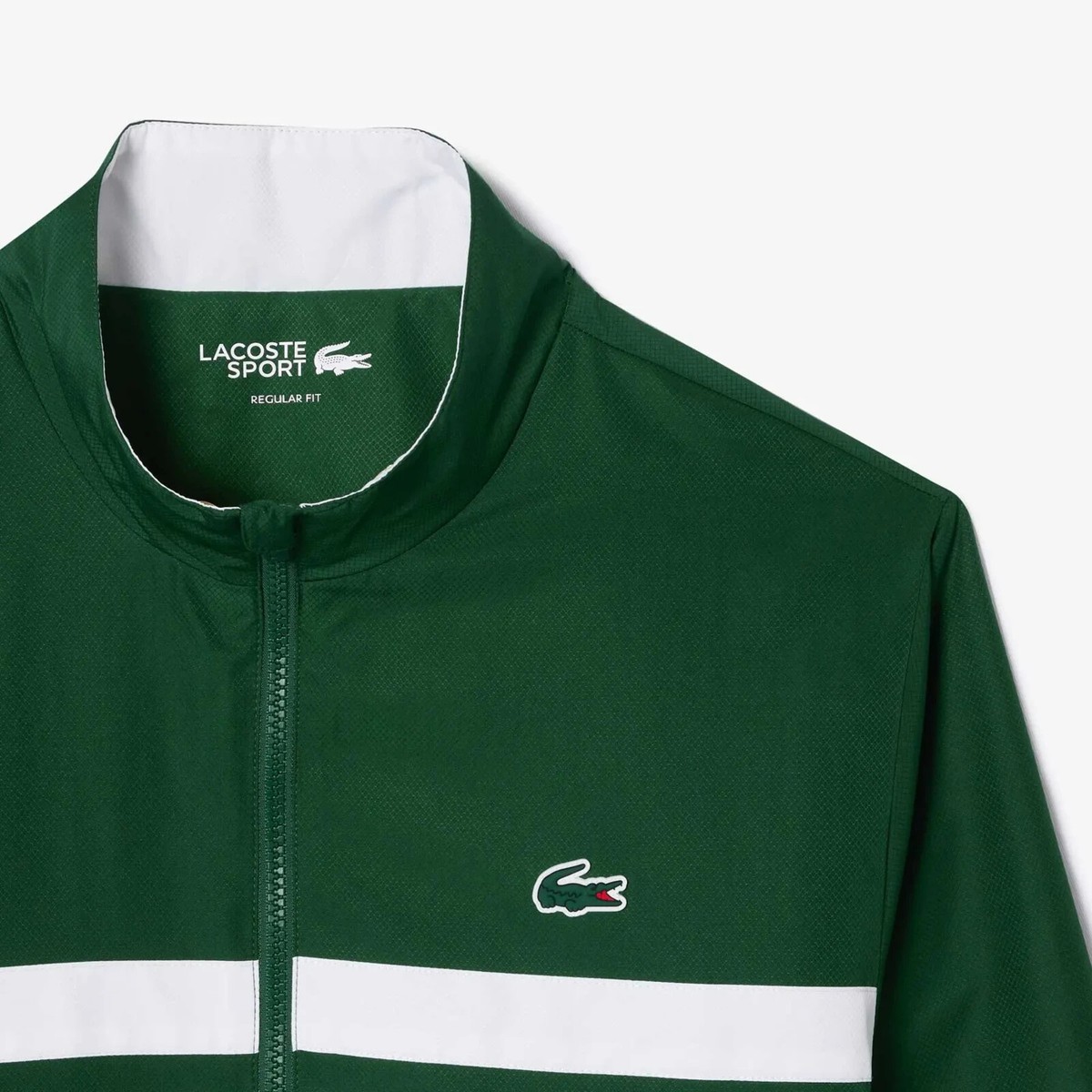 Lacoste Full Tracksuit Set Top Bottoms Green White WH7567
