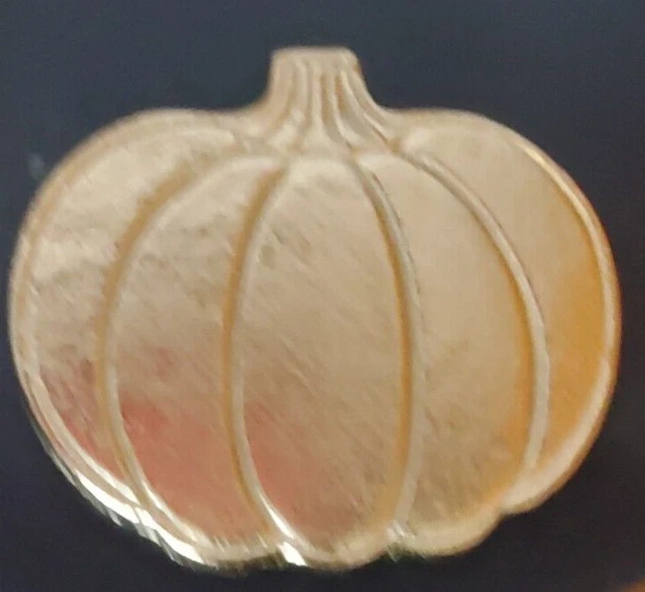 Juego de 4 posavasos de calabaza de metal dorado colección Martha Stewart A5 Foto 2 de 4