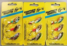 3-Panther Martin Trout Bass Spinners 1/8 Oz  OD3   3 x 3 Packs