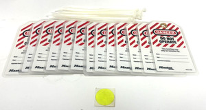 MASTER LOCK 497A SAFETY LOCKOUT TAGS 497A LOT OF 13