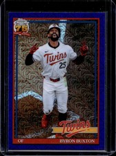 2026 Topps Byron Buxton 1991 Chrome Silver Pack Purple Mojo Refractor #/250