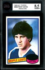 1980-81 TOPPS NHL #242 Rick Vaive Rookie KSA 8.5 NM-MT+ Maple Leafs RC Unmarked