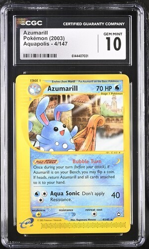 Azumarill graded CGC 10 for sale on eBay