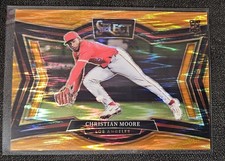 2025 Panini Select Diamond Level Christian Moore Orange Flash Prizm No.287
